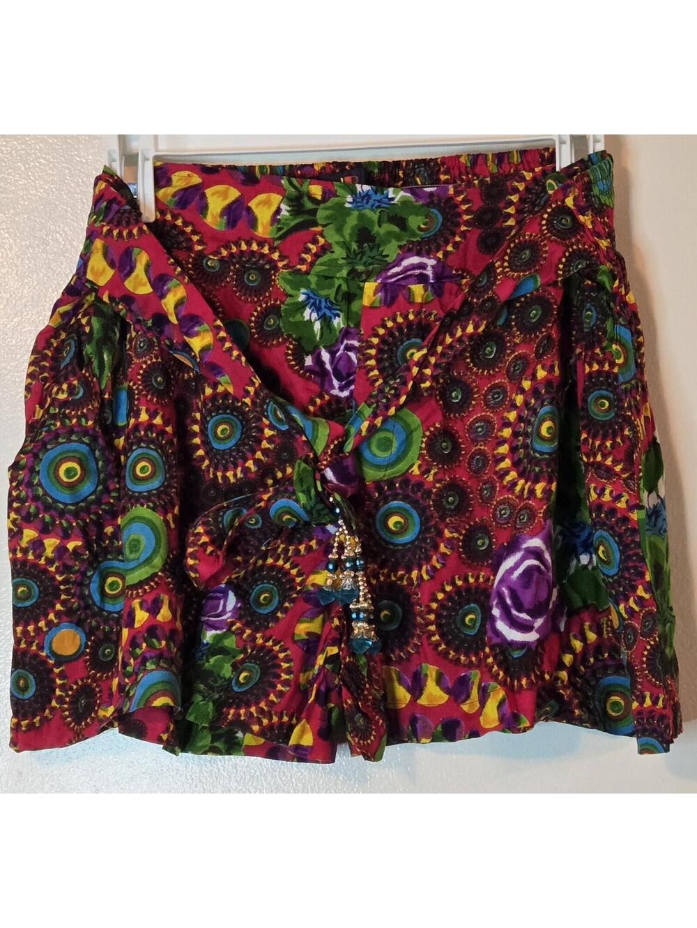 New With Tags Junglee Billee Free Size Shorts Tie Tassle Made In India NWT Rayon
